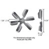 Derale | 15" Heavy Duty Stainless Steel Standard Rotation Flex Fan, Black Hub