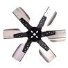 Derale | 17" Heavy Duty Stainless Steel Standard Rotation Flex Fan, Black Hub - Mustang Base / Grande 3.3L / 4.1L 1965-1973