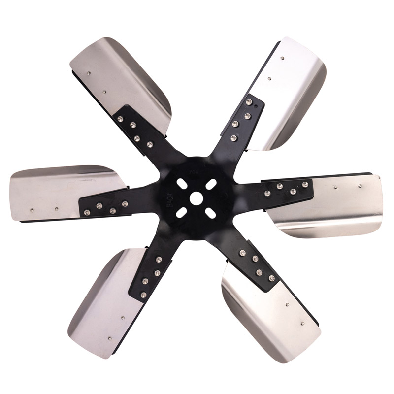 Derale | 18" Heavy Duty Stainless Steel Standard Rotation Flex Fan, Black Hub - Camaro / Mustang / Duster / Firebird 1967-1984