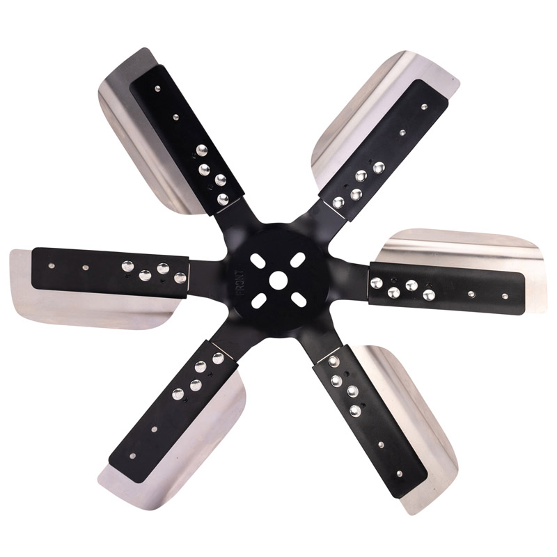 Derale | 19" Heavy Duty Stainless Steel Standard Rotation Flex Fan, Black Hub - Monte Carlo / Firebird 1977-1989