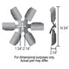 Derale | 15" Standard Rotation Rigid Race Fan, Aluminum Blade