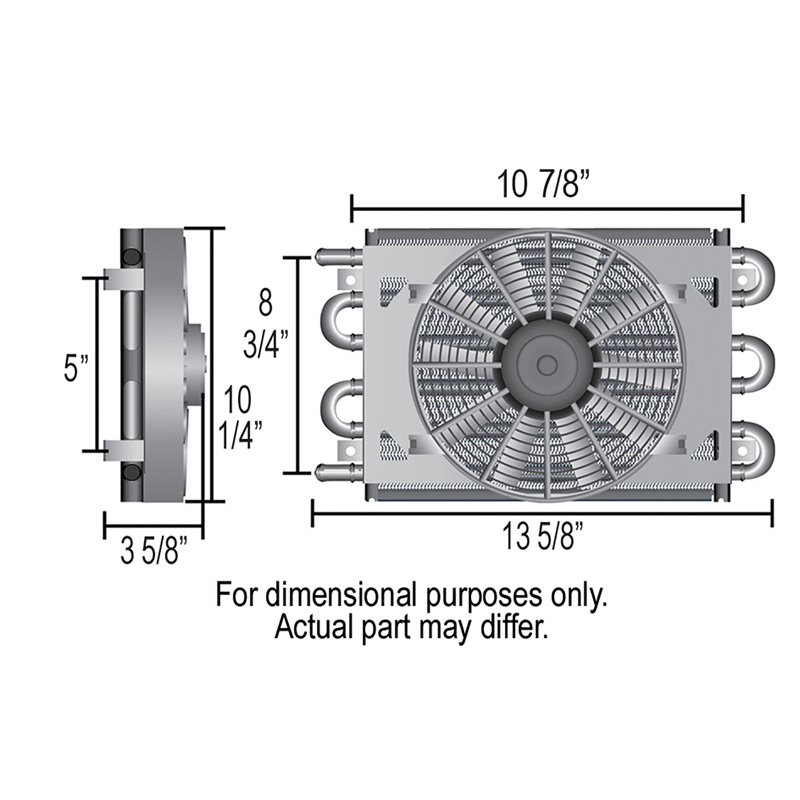 Derale | 8 Pass 14" Dyno-Cool Remote Cooler, -6AN