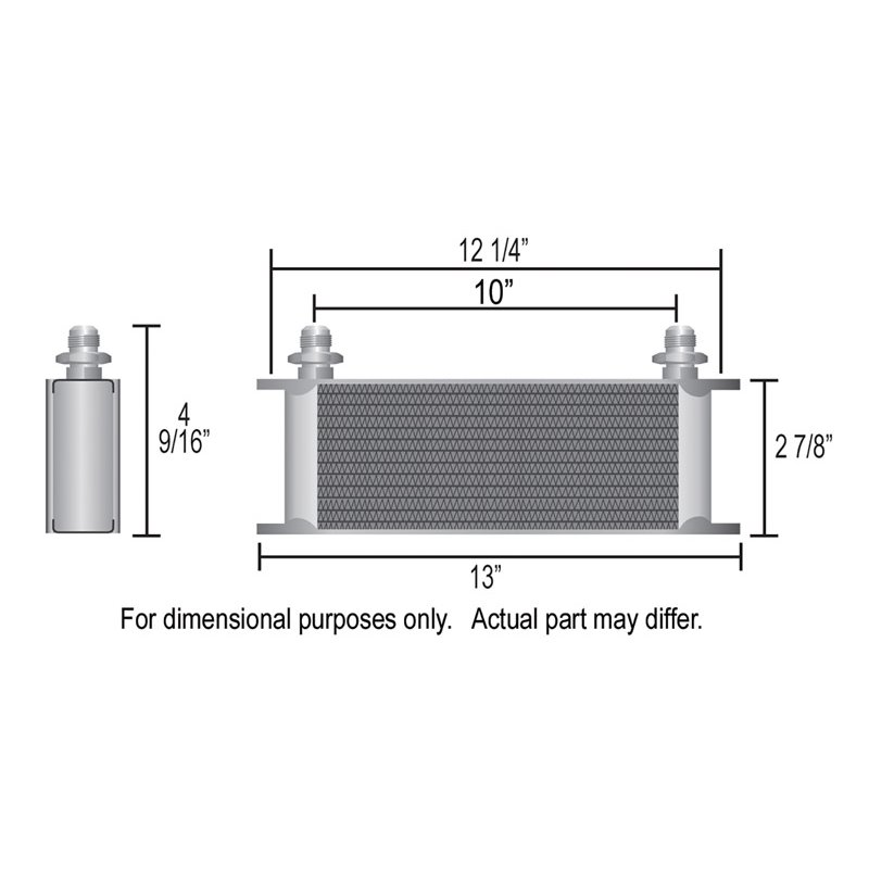 Derale | 10 Row Series 10000 Stack Plate Cooler, -8AN - Audi / BMW / Buick / Cadillac / Chevrolet / Chrysler / Dodge 1964-2018