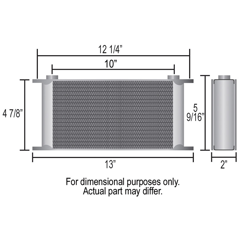 Derale | 16 Row Series 10000 Stack Plate Oil Fluid Cooler, 90 degree swivel -6AN