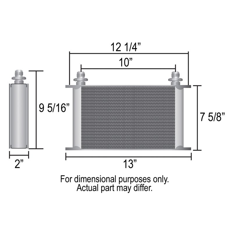 Derale | 25 Row Series 10000 Stack Plate Fluid Cooler, -8AN - Cadillac / Chevrolet / GMC 2000-2019