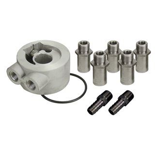 Derale | Universal Thermostatic Sandwich Adapter Kit with 3/8" NPT Ports