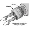 Derale | Standard Engine Spin On Adapter with 1/2" NPT Ports, 20x1.5mm Engine Thread