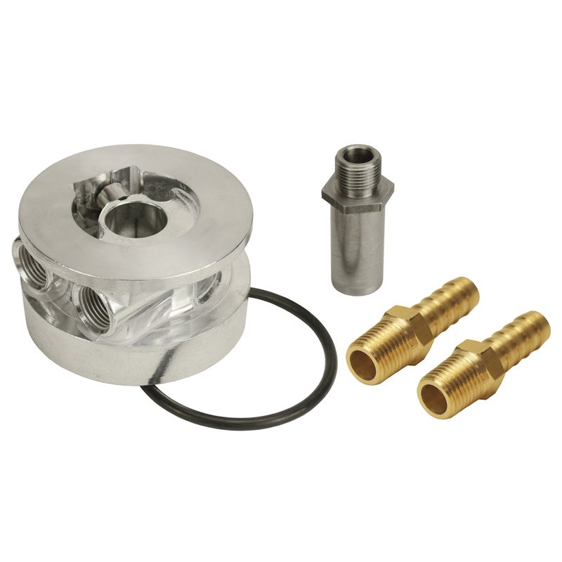 Derale | GM Thermostatic Sandwich Adapter Kit with 1/2" NPT Ports - Buick / Cadillac / Chevrolet 1967-2018