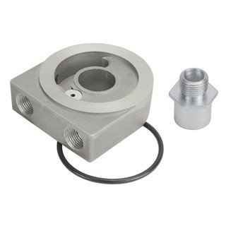 Derale | Low Profile Pressure relief Sandwich Adapter w/ 3/8" NPT Ports & 3/4"-16 Thread