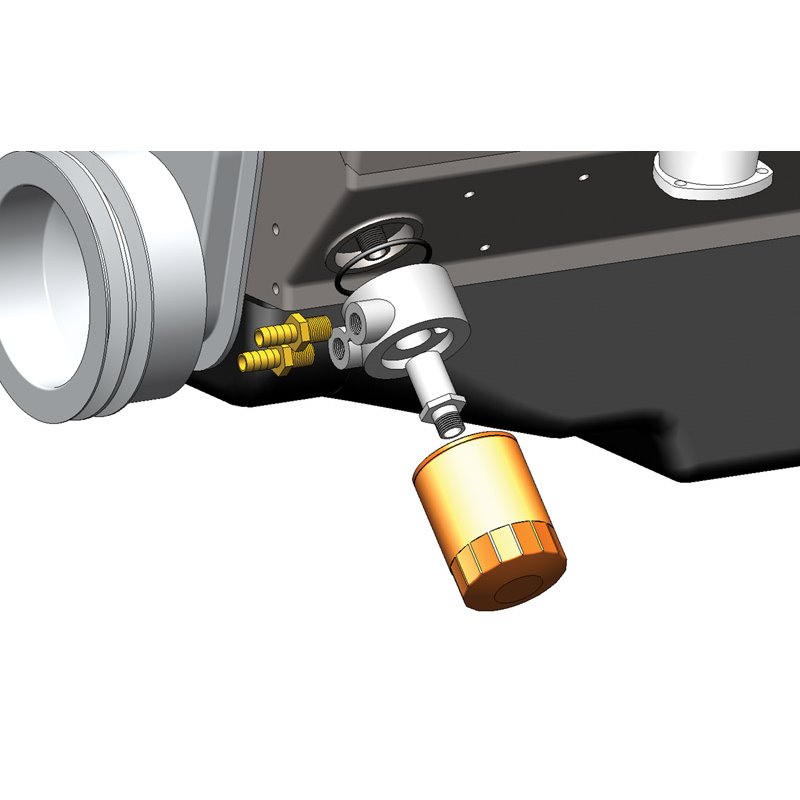 Derale | Low Profile Pressure relief Sandwich Adapter w/ 3/8" NPT Ports & 3/4"-16 Thread