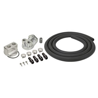 Derale | Engine Oil Filter Relocation Kit, 1/2" NPT Ports with 3/4"-16 Engine Thread Size