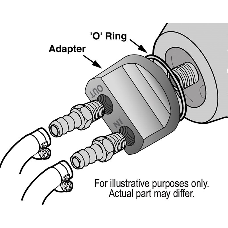 Derale | Engine Oil Filter Relocation Kit, 1/2" NPT Ports with 3/4"-16 Engine Thread Size