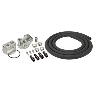 Derale | Engine Oil Filter Relocation Kit, 1/2" NPT Ports w/ 18x1.5mm Engine Thread Size