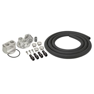 Derale | Engine Oil Filter Relocation Kit, 1/2" NPT Ports w/ 20x1.5mm Engine Thread Size