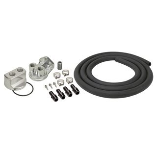 Derale | Engine Oil Filter Relocation Kit, 1/2" NPT Ports w/ 22x1.5mm Engine Thread Size