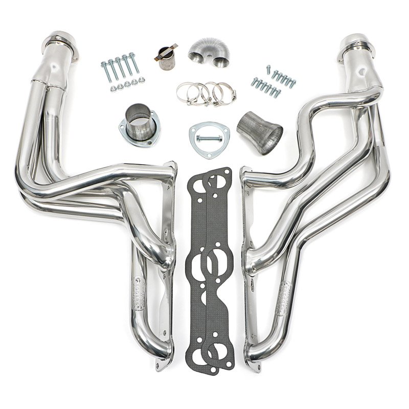 Hedman | Silver Long 3-Tube Headers for 1967-81 Pontiac Firebird with Pontiac V8 - Firebird / Base / GTO 1967-1979