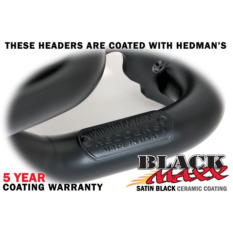 Hedman | Black Mid-Length Headers For 1982-92 Camaro 283-400 with A.I.R. - Camaro / Firebird 5.0L / 5.7L 1982-1992