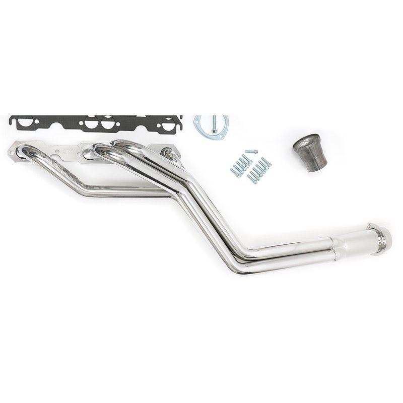 Hedman | Silver 1-1/2 in. Long-Tube Swap Headers For SB Chevy In 2WD S10 - Blazer / S15 Jimmy / Sonoma / Bravada 1994-2004