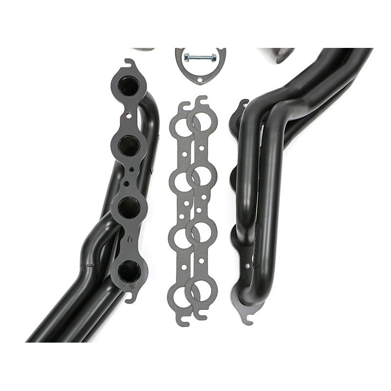 Hedman | Black Long-Tube LS Engine Swap Headers For 2WD S10/S15 Trucks - Blazer / S15 Jimmy / Sonoma / Bravada 1994-2004