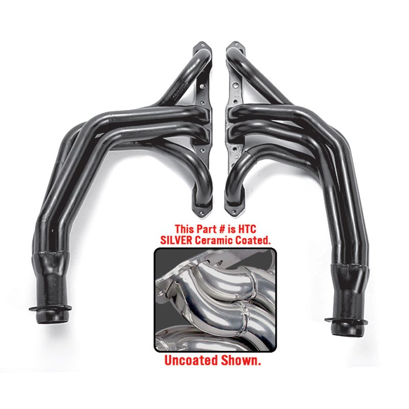 Hedman | Silver Long EO Headers For '75-78 4WD Dodge Ramcharger w/361-440