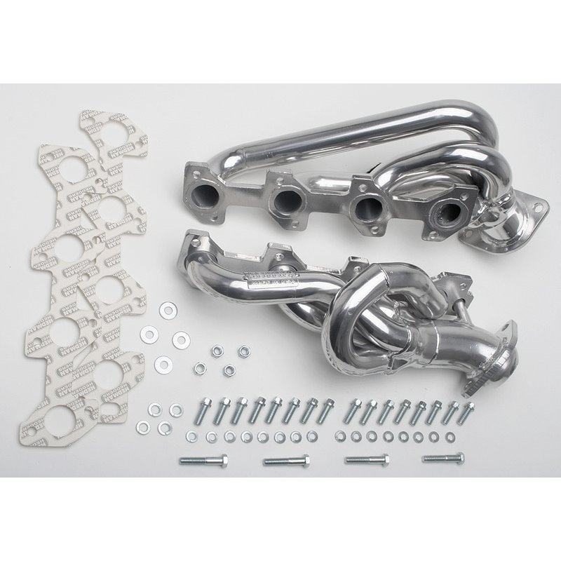 Hedman | Silver Short E.O. Headers For 2000-02 Dodge 2WD/4WD Trucks w/4.7L - Dakota / Durango / 1500 4.7L 2000-2002