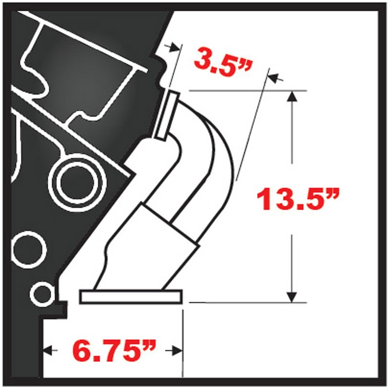 Hedman | Uncoated 1-1/2 in. Block Hugger Style Street Rod Headers for SB Ford 289-351W