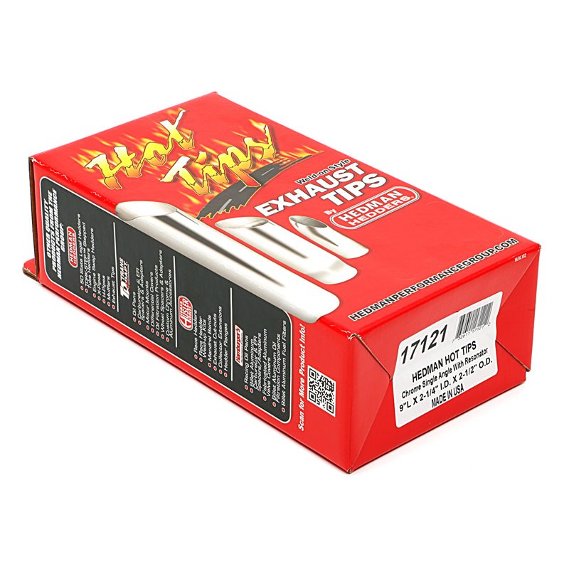 Hedman | Single Resonator HOT TIPS Exhaust Tip 2-1/4 in. System 2-1/4 in. Out.- CHROME