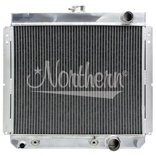 Northern | Muscle Car Radiator - 19 3/4 21 7/8 x 2 1/2 - Outlet Passenger Side - Mustang 1967-1970