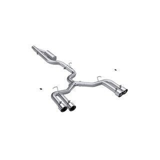 MBRP | 3in. Cat-Back Dual Split Quad Rear, Valve Delete, T304. - S3 2.0T 2022-2024
