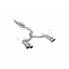 MBRP | 3in. Cat-Back Dual Split Quad Rear, Valve Delete, T304. - S3 2.0T 2022-2024