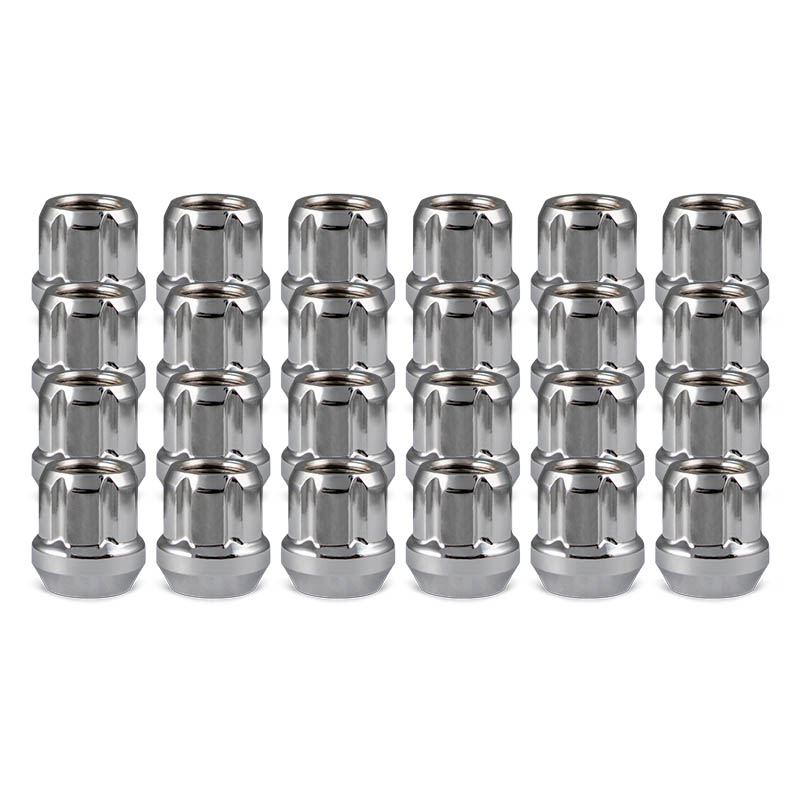 RHI | Lug Nuts (24) - Open End, Spline - Zinc - 14x2.0 X 25mm (1.00")