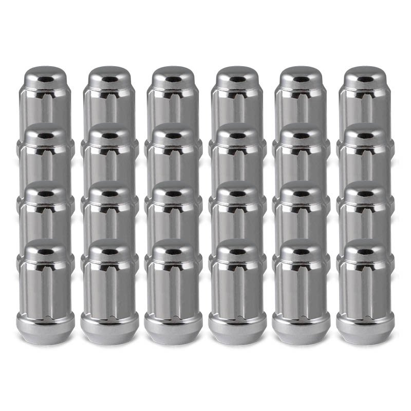 RHI | Lug Nuts (24) - Closed End, Spline - Chrome - 12x1.25 X 35mm (1.38")