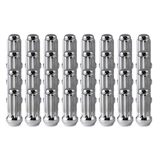 RHI | Lug Nuts (32) - Closed End (Long), Spline - Chrome - 9/16" X 50mm (2.00")