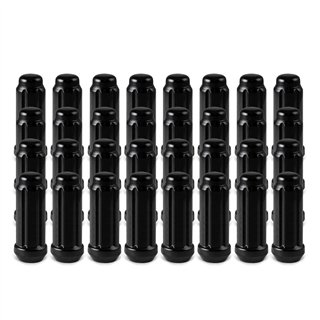 RHI | Lug Nuts (32) - Closed End (Long), Spline - Black Chrome  - 14x2.0 X 50mm (2.00")