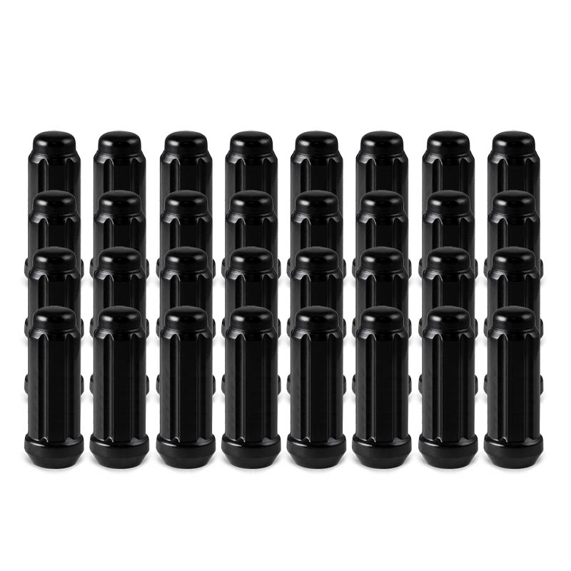RHI | Lug Nuts (32) - Closed End (Long), Spline - Black Chrome  - 14x2.0 X 50mm (2.00")