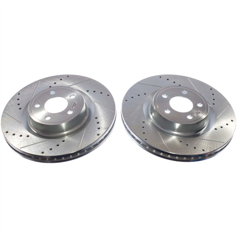 PowerStop | PowerStop Evolution Performance Drilled Slotted / Plated Brake Rotor Pair - Avant - Mustang 2.3T / 5.0L 2021-2023