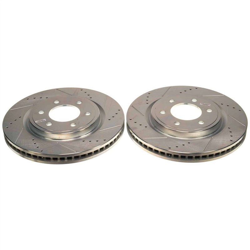 PowerStop | PowerStop Evolution Performance Drilled; Slotted / Plated Brake Rotor Pair - Front