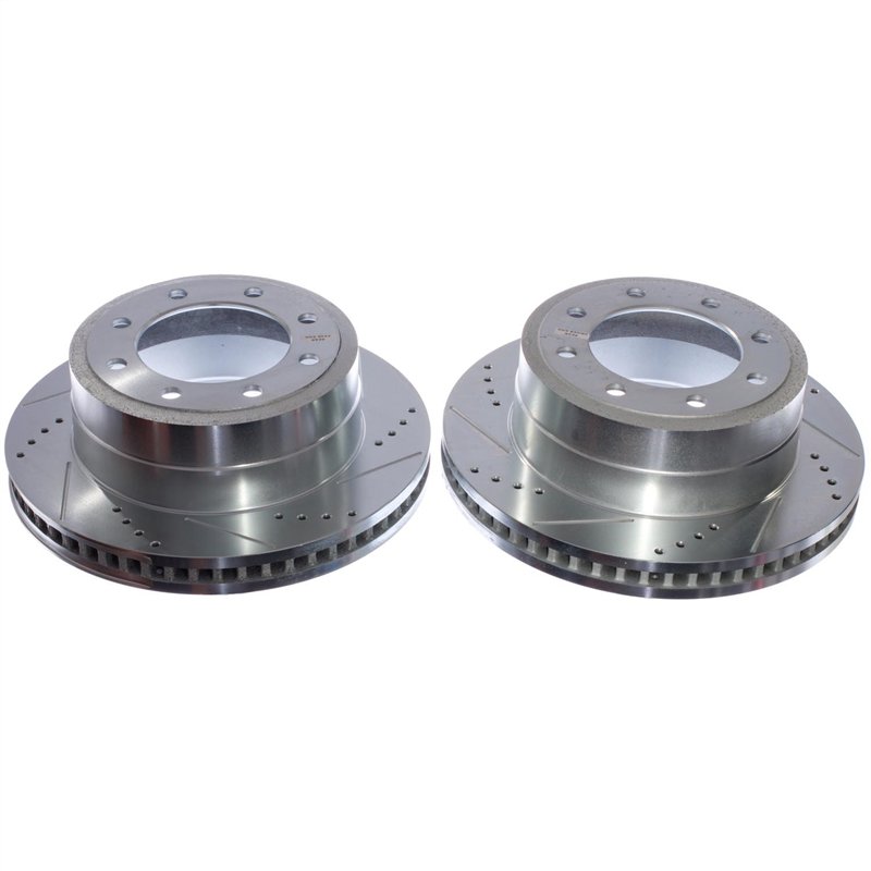 PowerStop | PowerStop Evolution Performance Drilled; Slotted / Plated Brake Rotor Pair - Rear - F-250 / F-350 2023-2024