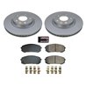 PowerStop | Genuine Geomet Coated Rotor and Low-Dust Ceramic Brake Pad Kit - Front - Elantra / Sonata / K5 2020-2024