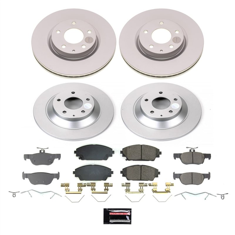 PowerStop | Genuine Geomet Coated Rotor and Low-Dust Ceramic Brake Pad Kit - Avant & Arrière - CX-30 2.0L / 2.5L 2020-2022