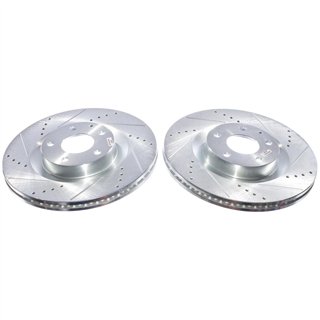 PowerStop | PowerStop Evolution Performance Drilled; Slotted / Plated Brake Rotor Pair - Front - CX-50 2.5L 2023-2024