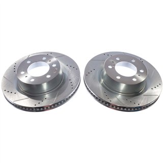 PowerStop | PowerStop Evolution Performance Drilled; Slotted / Plated Brake Rotor Pair - Front - Sequoia / Tundra 3.5T 2022-2024