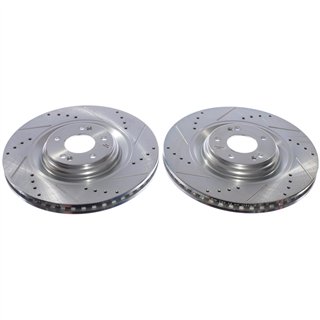 PowerStop | PowerStop Evolution Performance Drilled; Slotted / Plated Brake Rotor Pair - Front