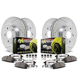 PowerStop | Z26 Street Performance Ceramic Brake Pad and Drilled/Slotted Rotor Kit - Avant & Arrière