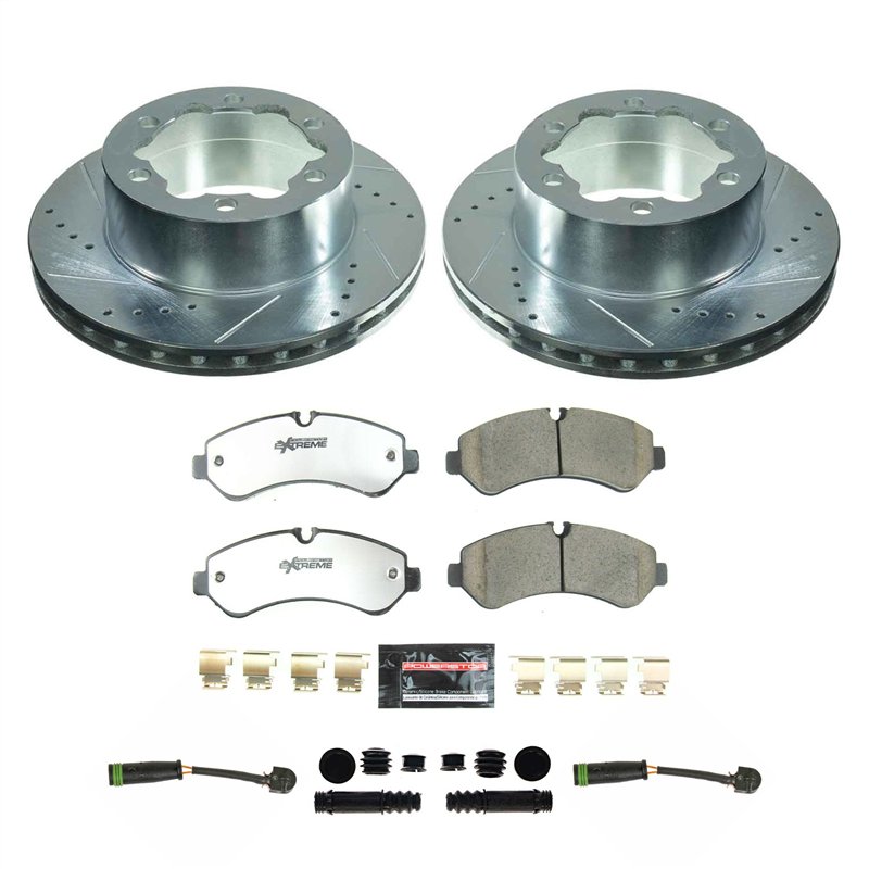 PowerStop | Z36 Truck and SUV Carbon-Fiber Ceramic Brake Pad and Drilled/Slotted Rotor Kit - Arrière