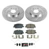 PowerStop | Z23 Daily Driver Carbon-Fiber Ceramic Brake Pad and Drilled/Slotted Rotor Kit - Front