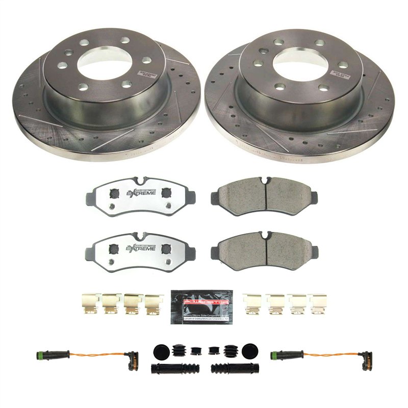 PowerStop | Z36 Truck and SUV Carbon-Fiber Ceramic Brake Pad and Drilled/Slotted Rotor Kit - Arrière