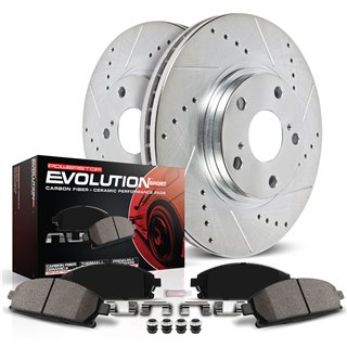 PowerStop | Z23 Daily Driver Carbon-Fiber Ceramic Brake Pad and Drilled/Slotted Rotor Kit - Arrière - Altima / Kicks 2019-2023