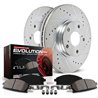 PowerStop | Z23 Daily Driver Carbon-Fiber Ceramic Brake Pad and Drilled/Slotted Rotor Kit - Arrière - Altima / Kicks 2019-2023