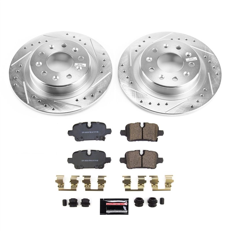 PowerStop | Z23 Daily Driver Carbon-Fiber Ceramic Brake Pad and Drilled/Slotted Rotor Kit - Arrière